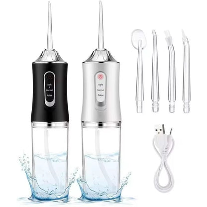 Portable Oral Irrigator - USB Rechargeable Waterproof Dental Flosser with 3 Cleaning Modes for Adults and Children