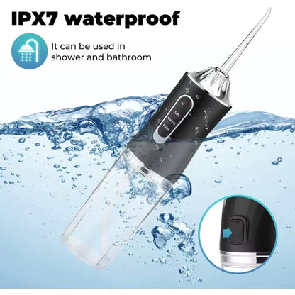 Portable Oral Irrigator - USB Rechargeable Waterproof Dental Flosser with 3 Cleaning Modes for Adults and Children